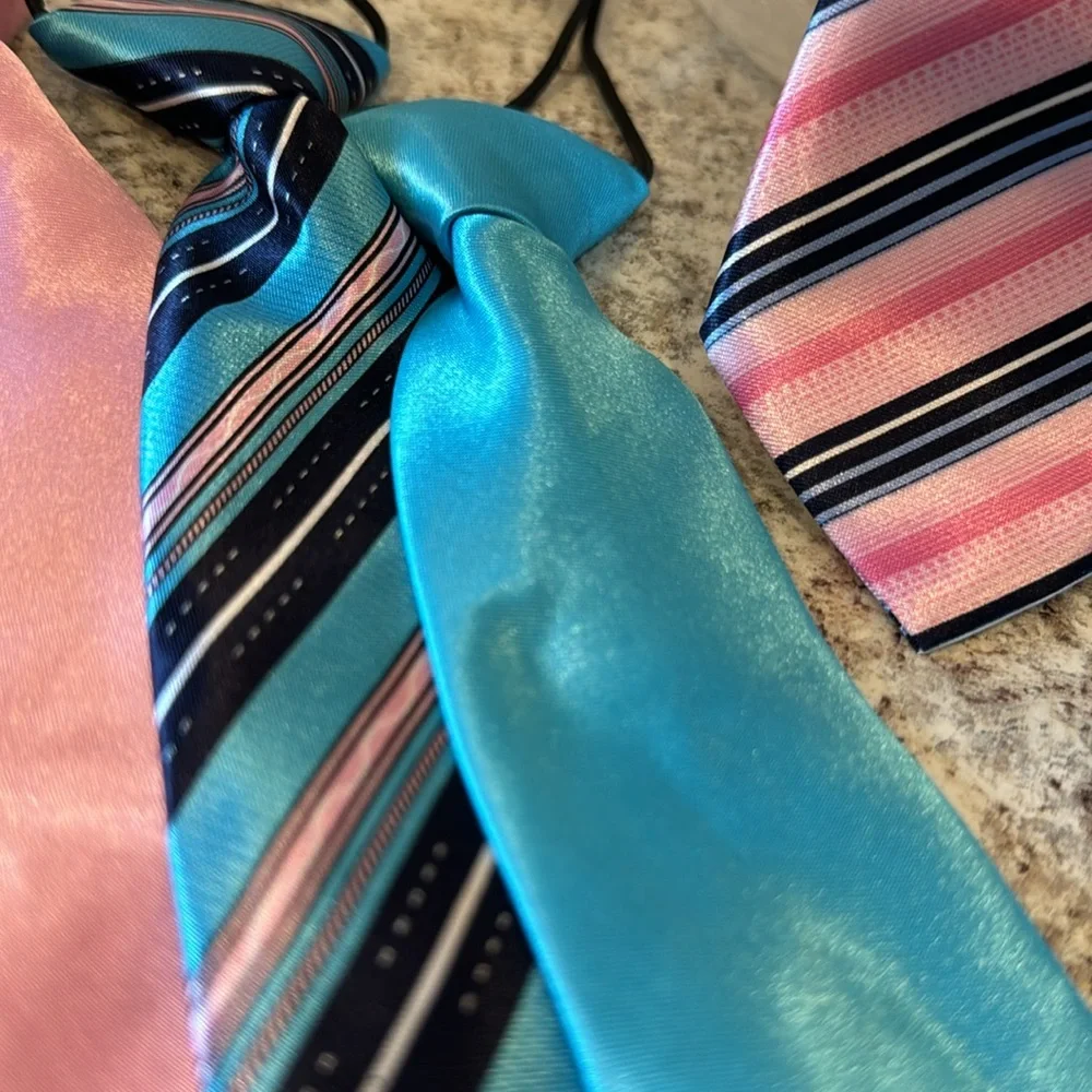 Ties 10 inch set of four satin feel and look NWOT elastic stretch cord